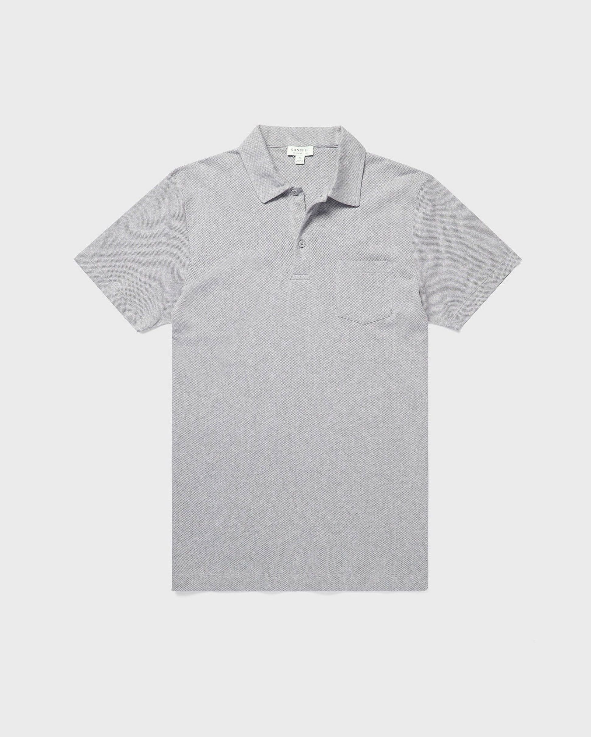 RIVIERA POLO SHIRT  / GREY MELANGE - Image 6