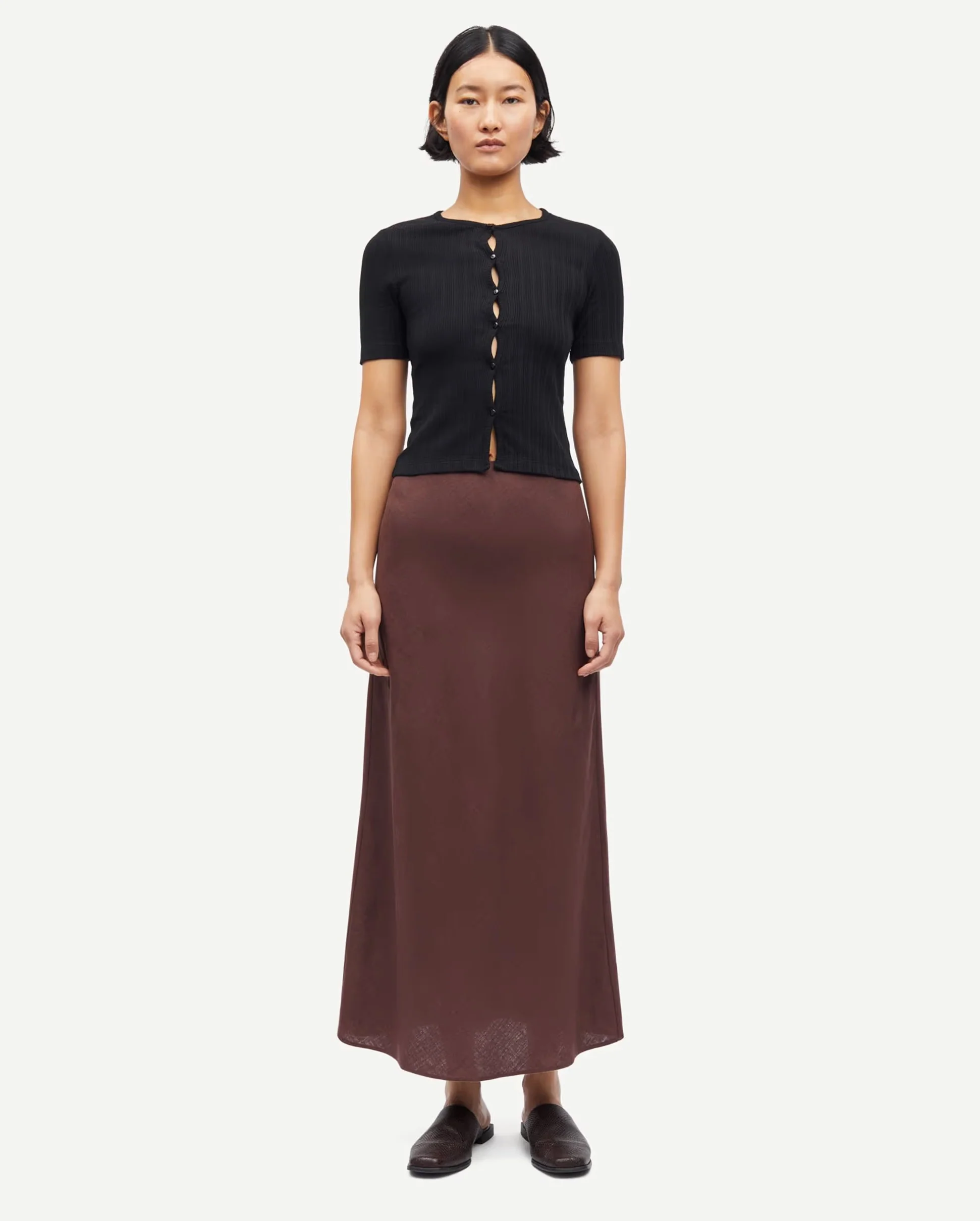 SAAGNETA LONG SKIRT 14329 / FRENCH ROAST - Image 2