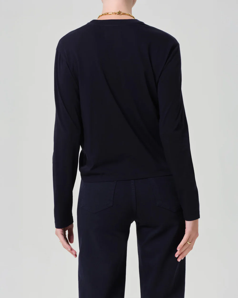 SABINE CROPPED LONG SLEEVE / NAVY - Image 3