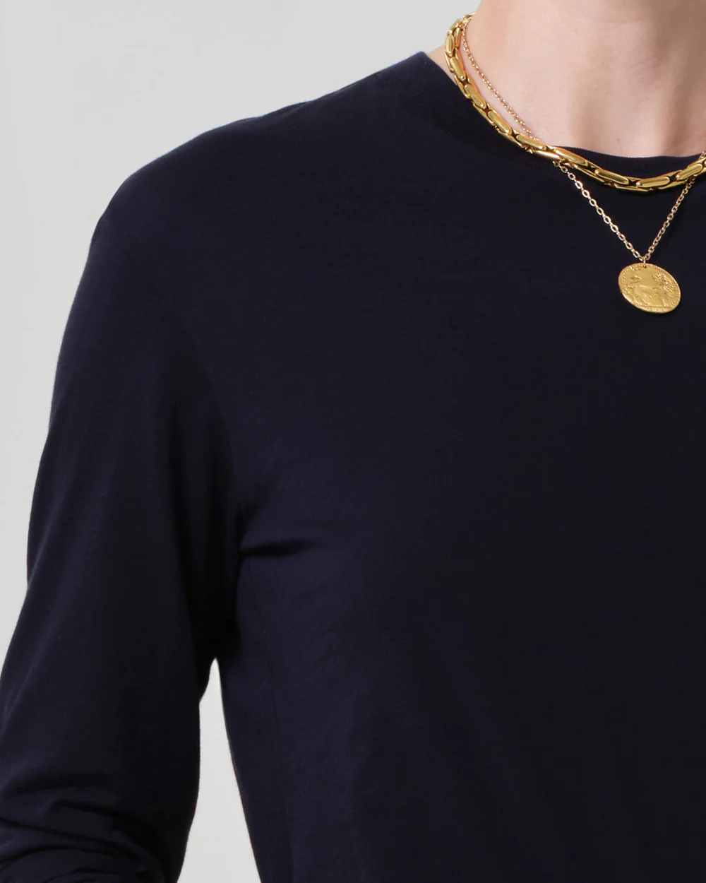 SABINE CROPPED LONG SLEEVE / NAVY - Image 4
