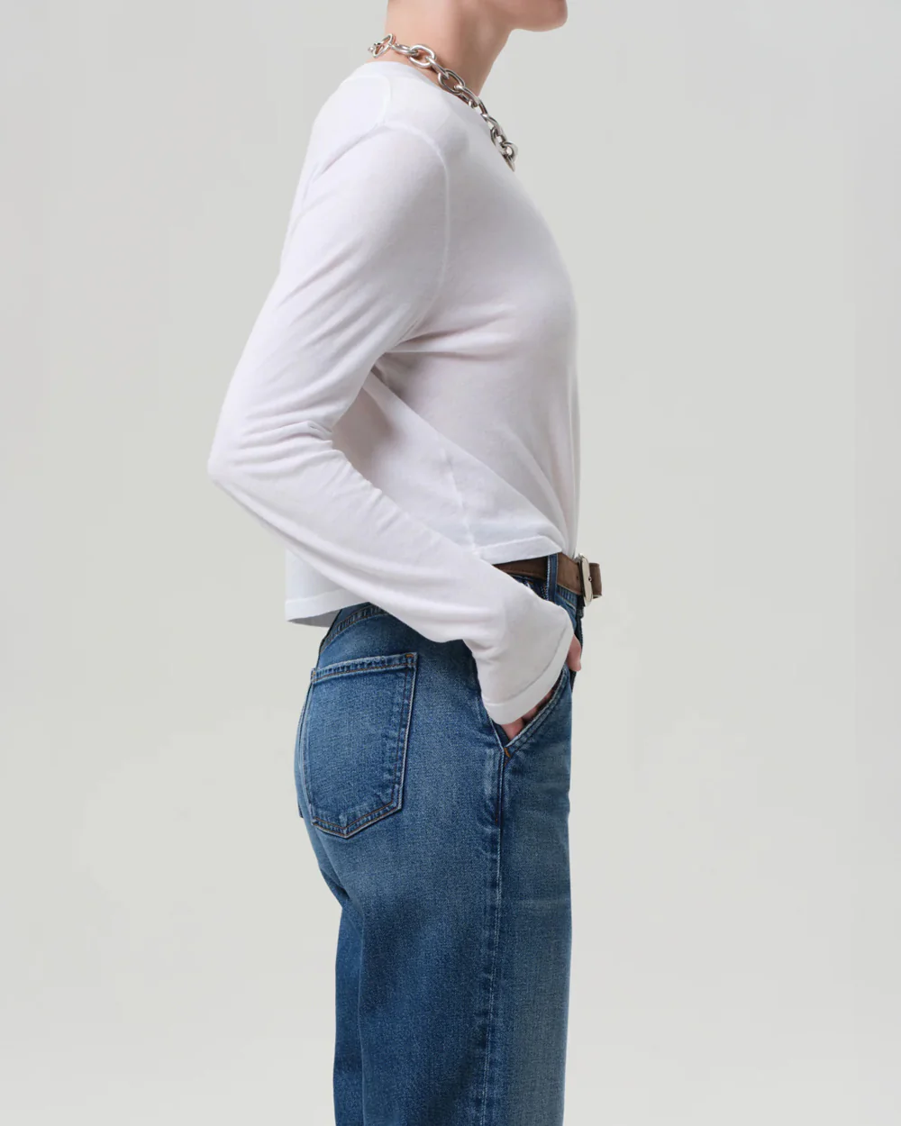 SABINE CROPPED LONG SLEEVE / WHITE - Image 2