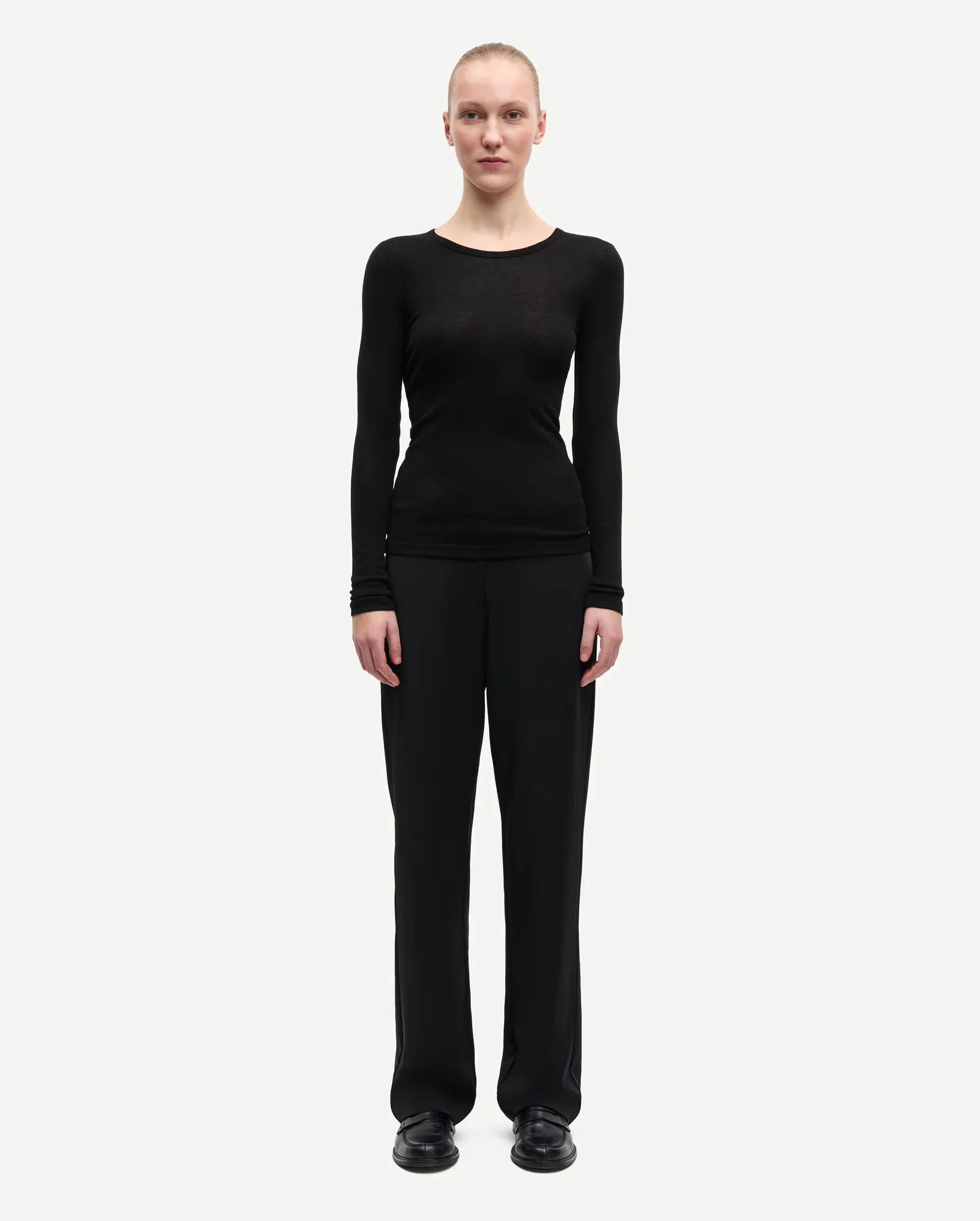 SADOU T-SHIRT LS 15499 / BLACK - Image 5