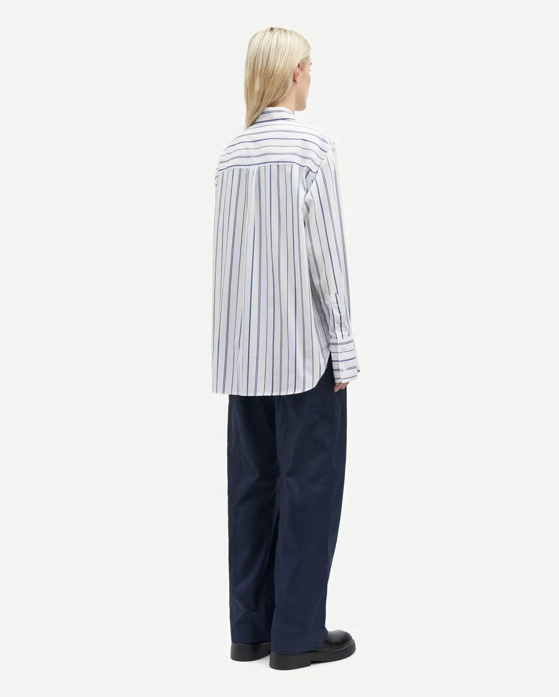 SALOVAS SHIRT 15040 / TRUE NAVY STRIPE - Image 3