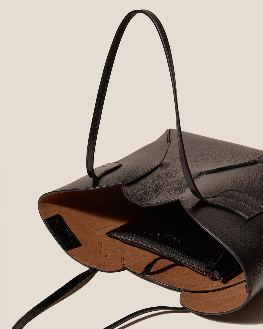 SAPAL S TULIP SHAPED TOTE BAG / BLACK - Image 3