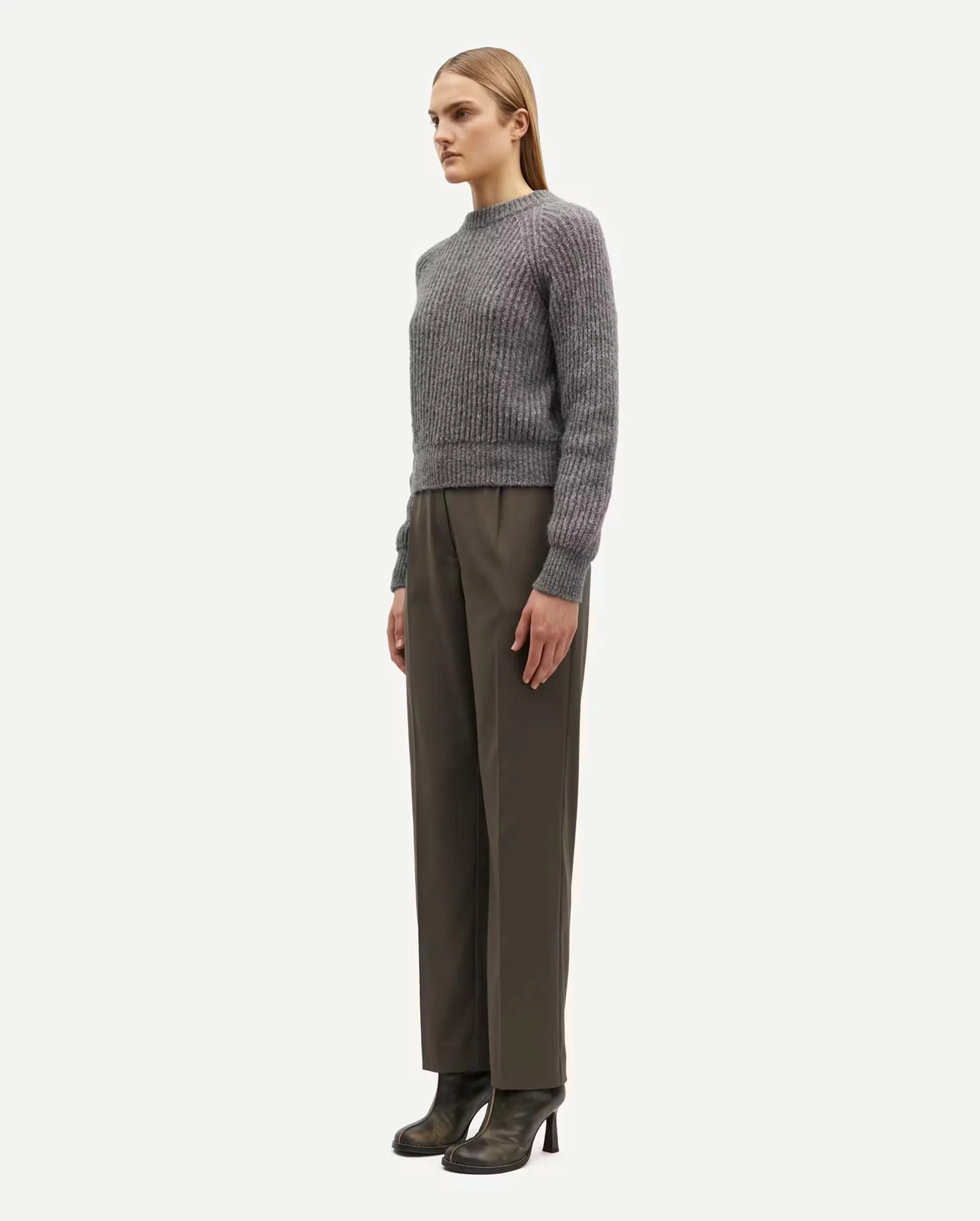 SARAMONA TROUSERS 14635 / BLACK OLIVE - Image 3