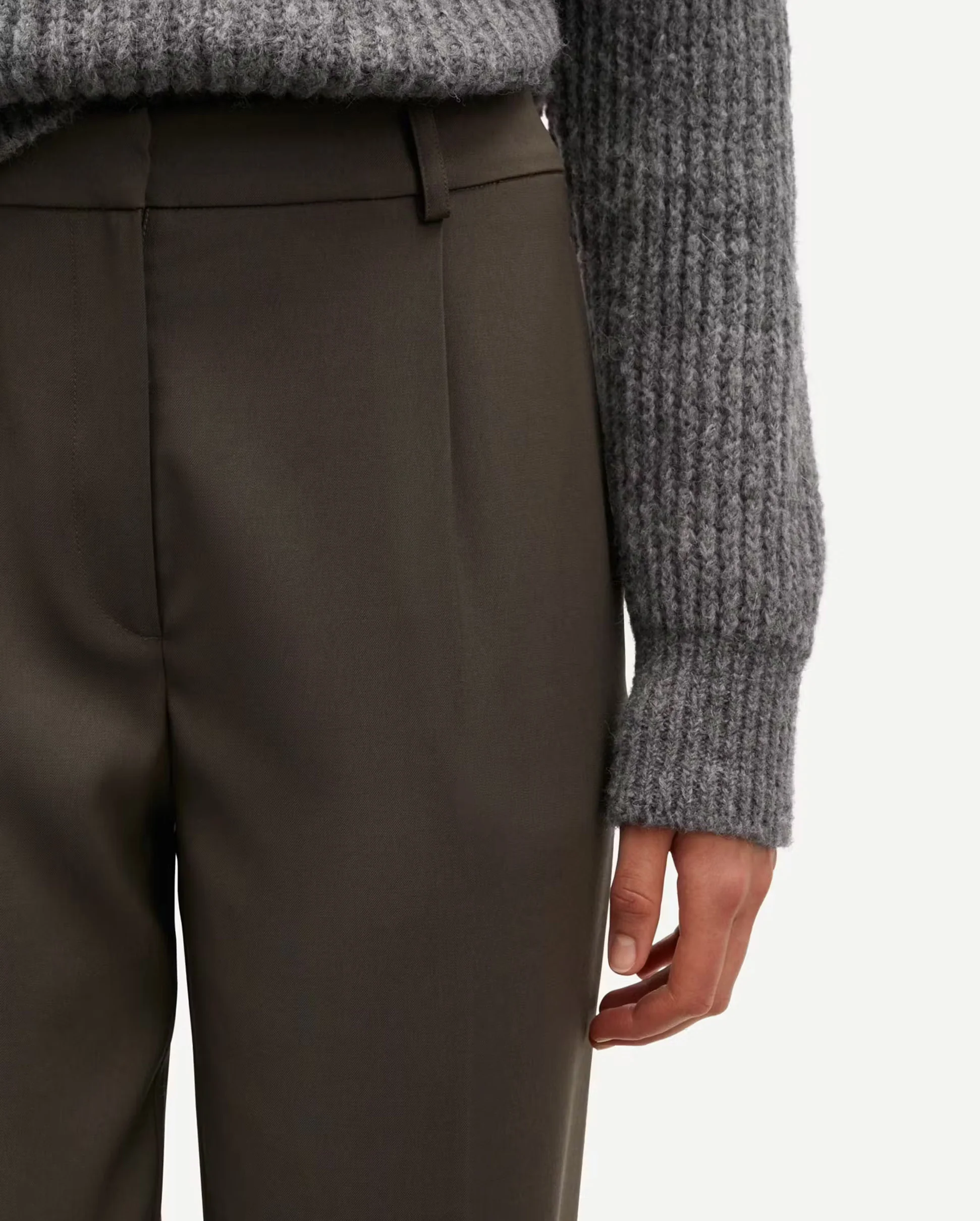SARAMONA TROUSERS 14635 / BLACK OLIVE - Image 5
