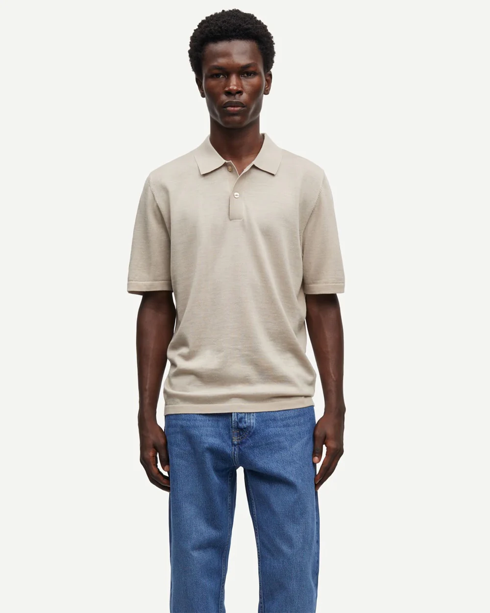 SAROWAN KNIT POLO 15477 / PURE CASHMERE