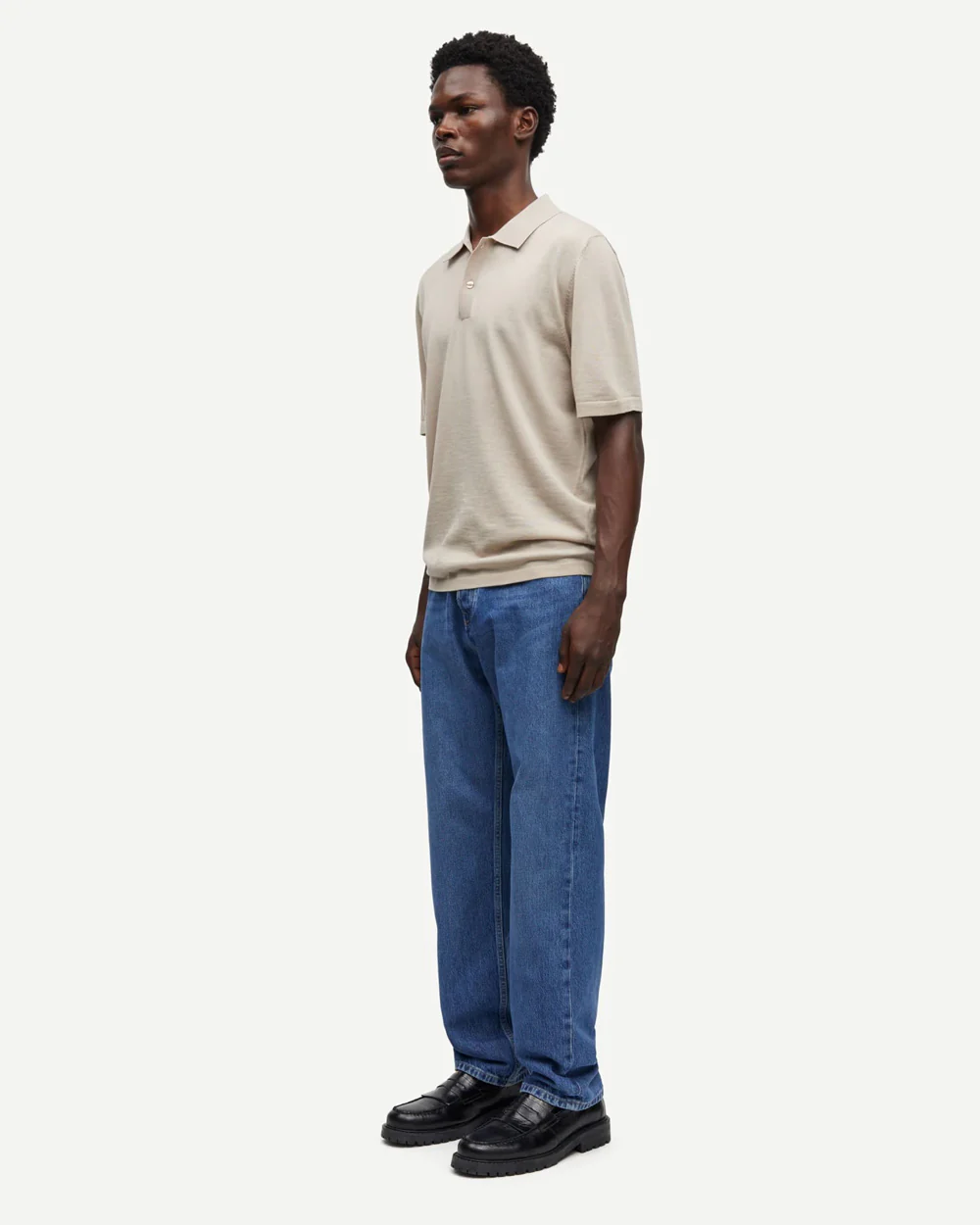 SAROWAN KNIT POLO 15477 / PURE CASHMERE - Image 4