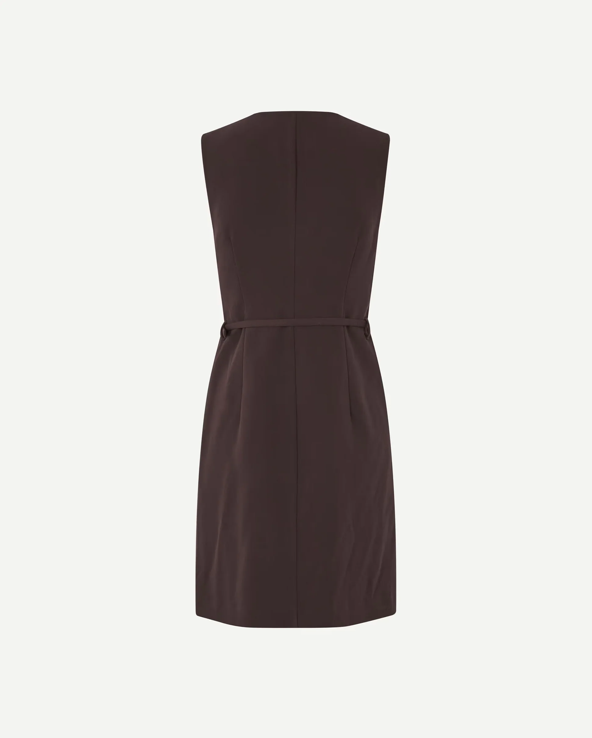 SARUMA SHORT DRESS 15790 / BLACK COFFEE - Image 7