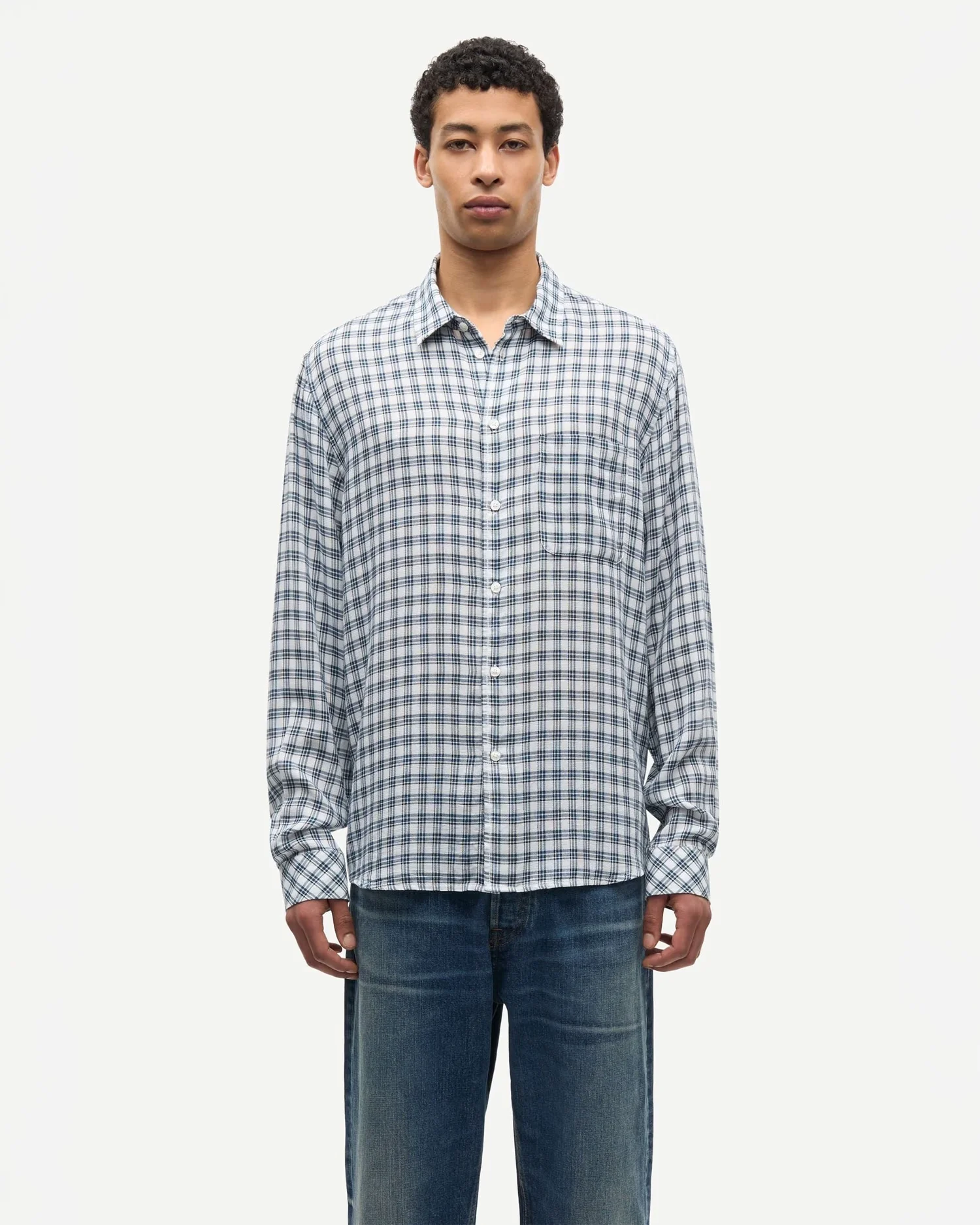 SARYAN J SHIRT 15566 / BLUE CH.