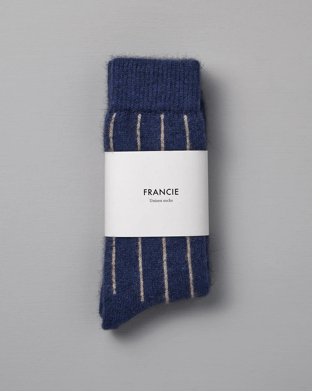 SIGNATURE POSSUM MERINO SOCKS - STRIPED / BLUE & NATURAL - Image 3