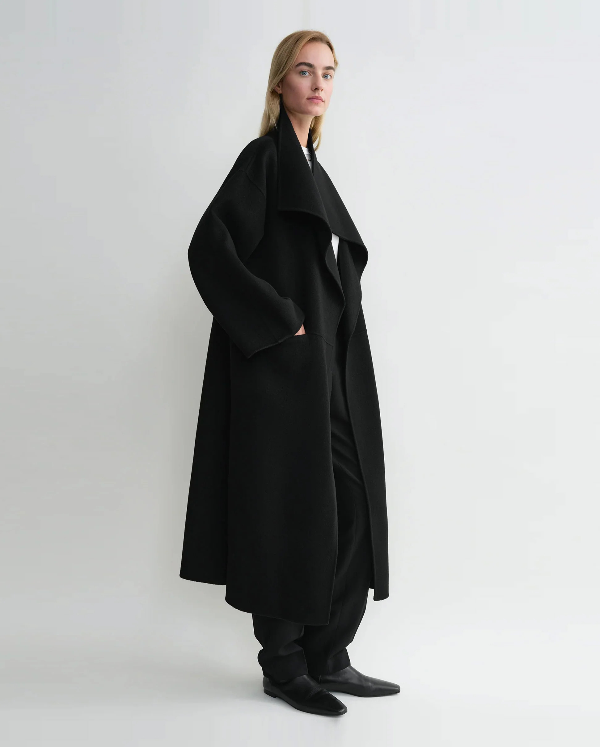 SIGNATURE WOOL CASHMERE COAT / BLACK - Image 2