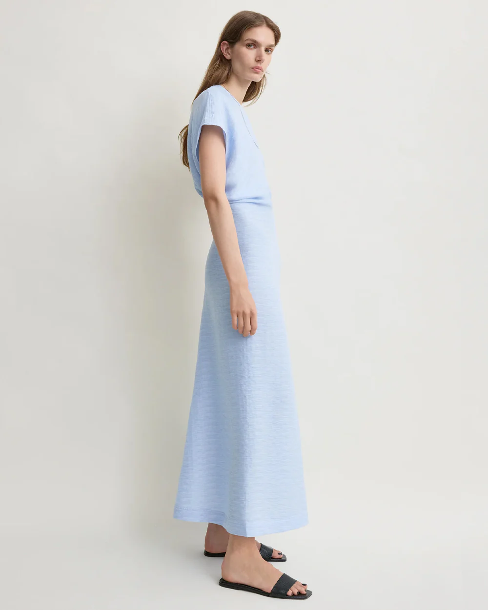 SLOUCH WAIST DRESS / SKY - Image 2