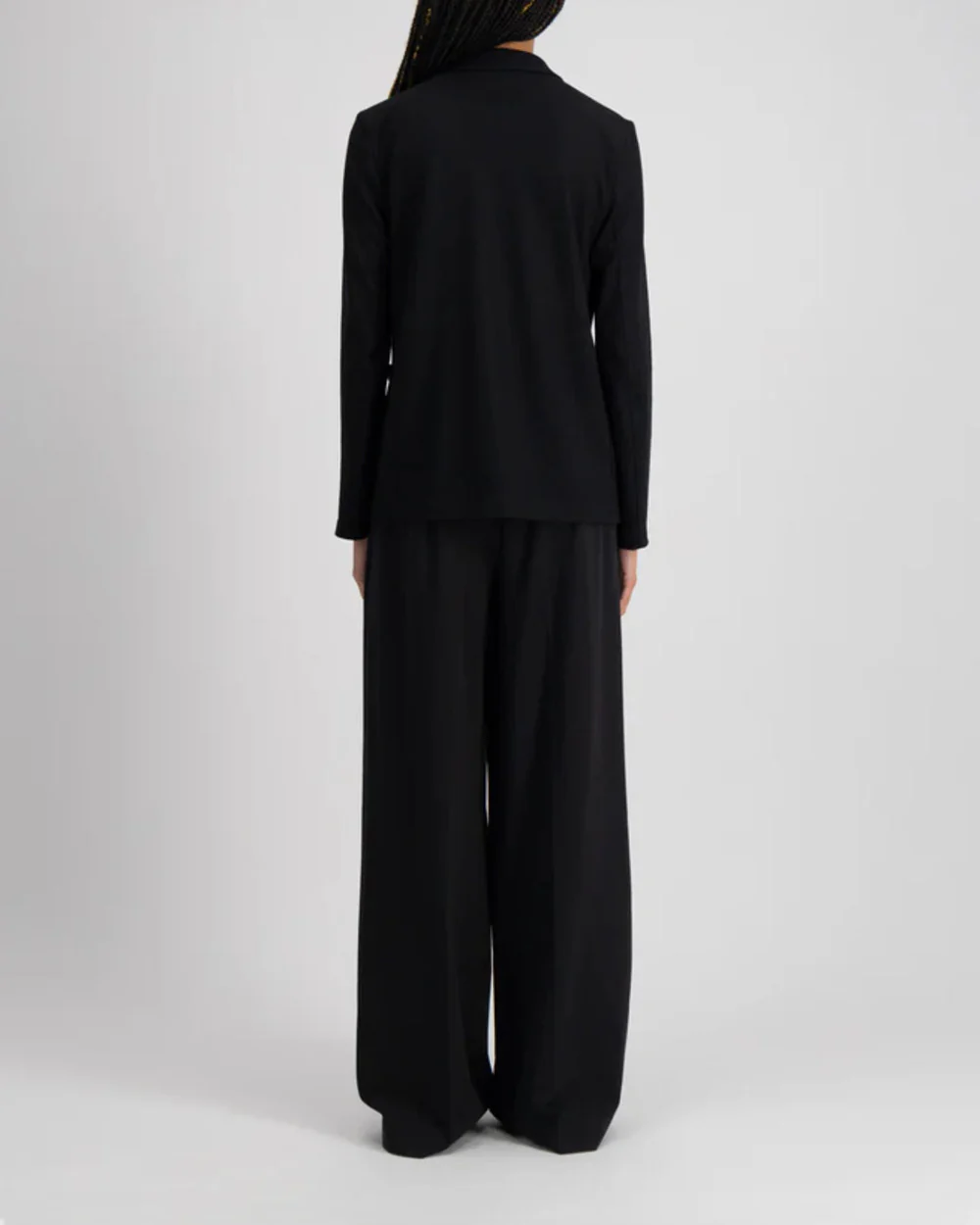 STAND UP COLLAR BLAZER SUPERFINE MERINO / BLACK - Image 4
