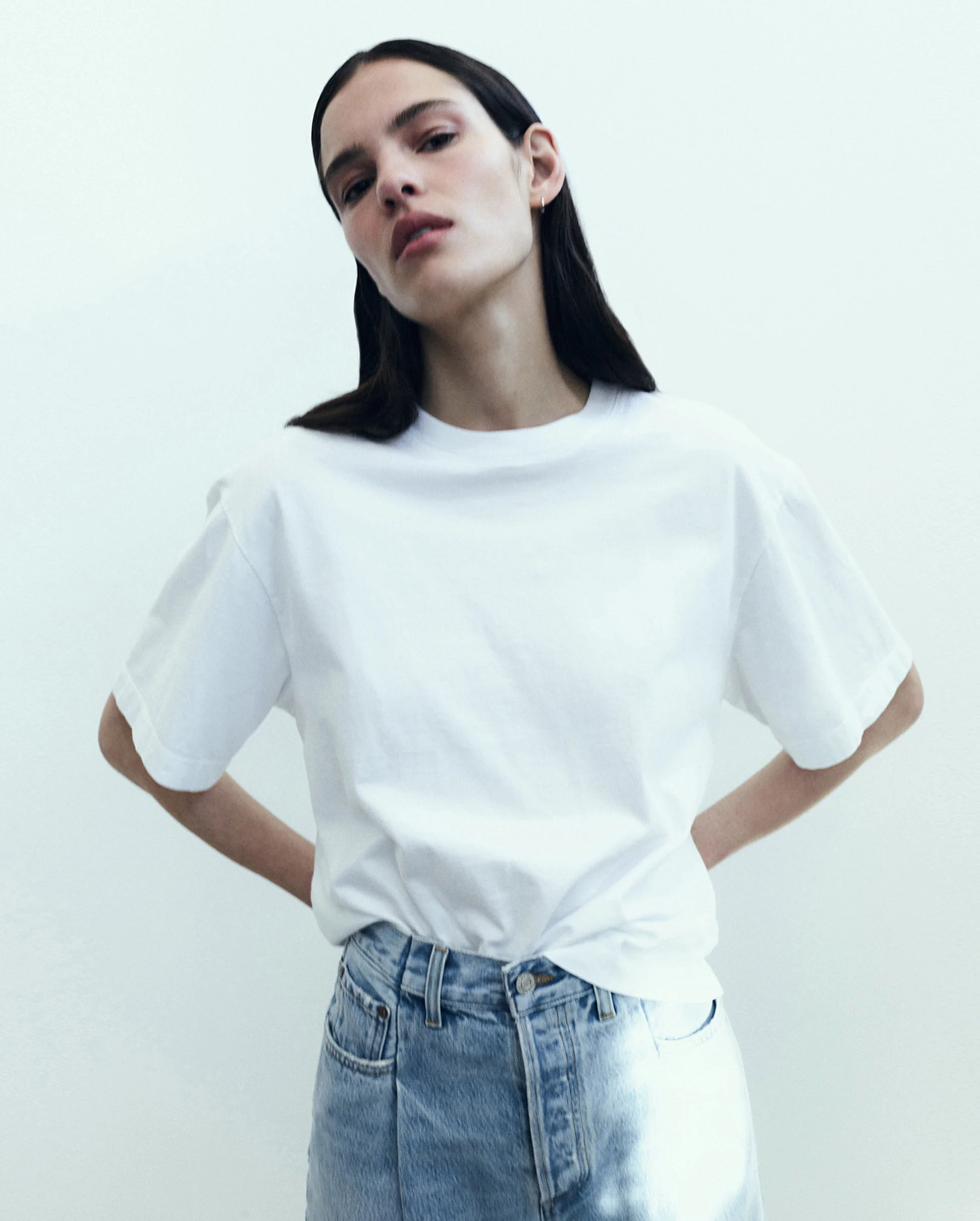SULMA DROP SHOULDER TEE / WHITE - Image 7