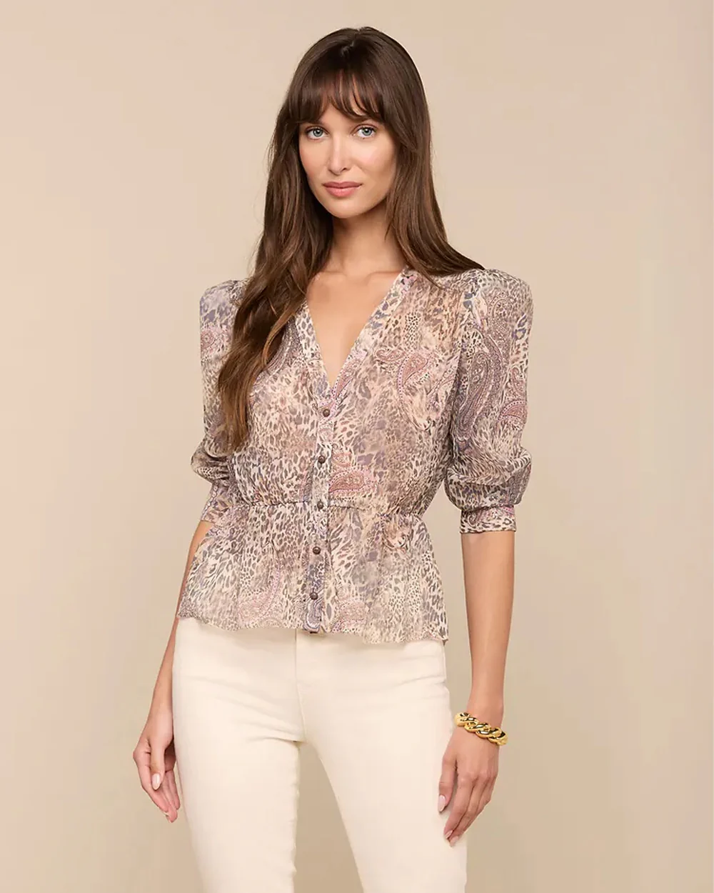 SURI TOP / TAN/MAUVE VALENCIA LEOPARD