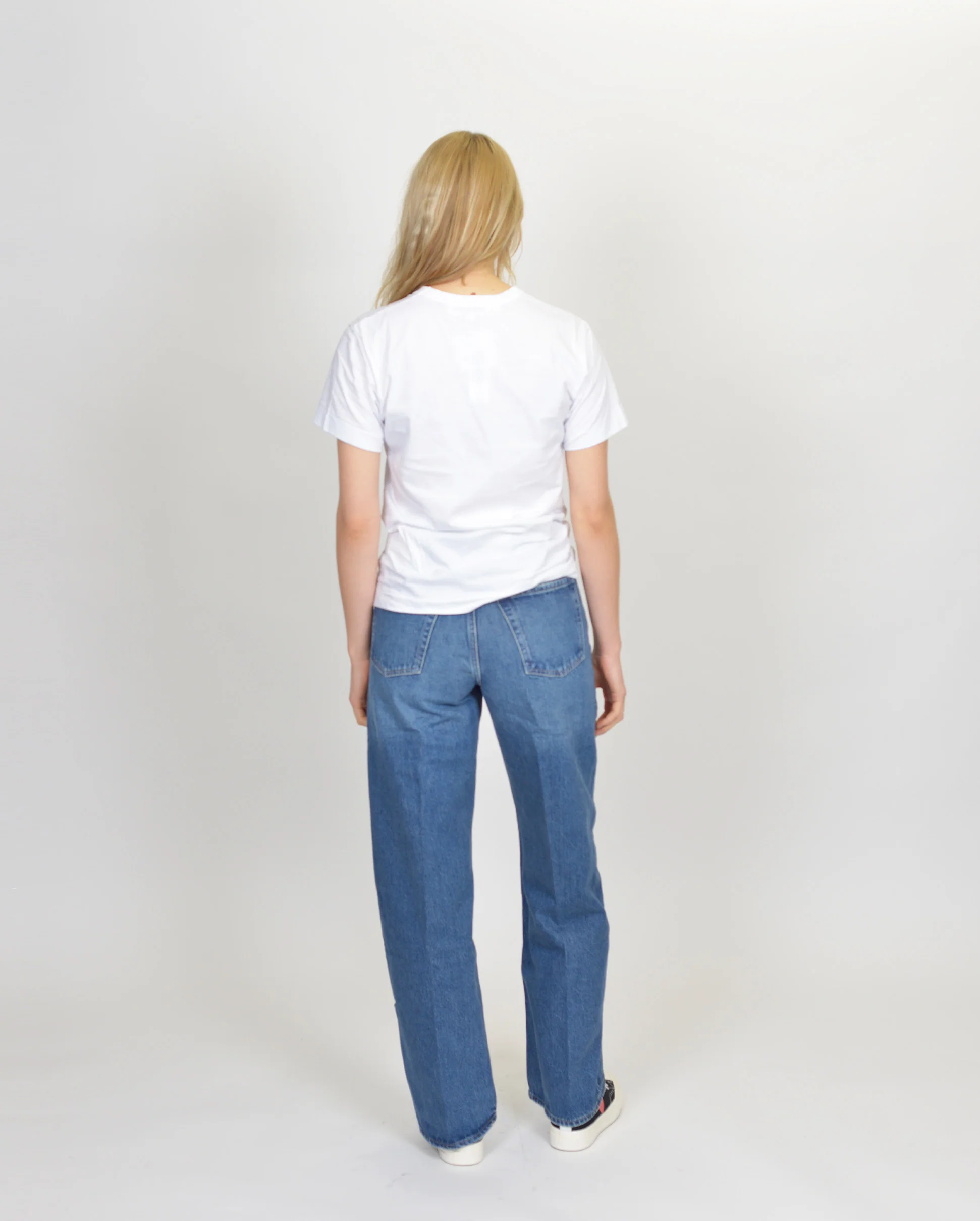 T108 WOMENS RED HEART T-SHIRT / WHITE - Image 5