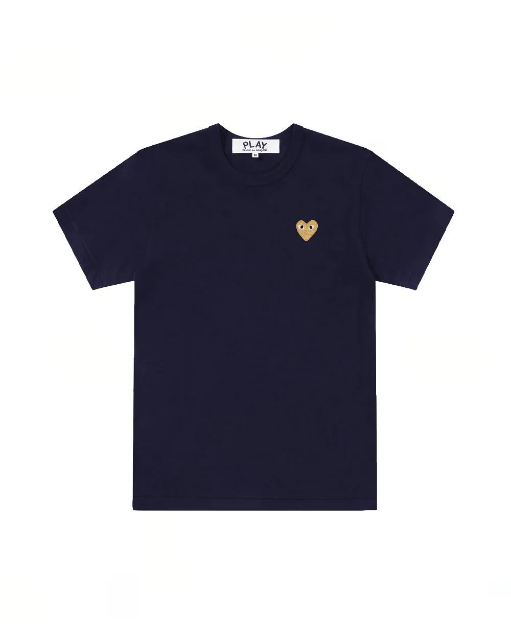 T216 UNISEX GOLD HEART T-SHIRT / NAVY