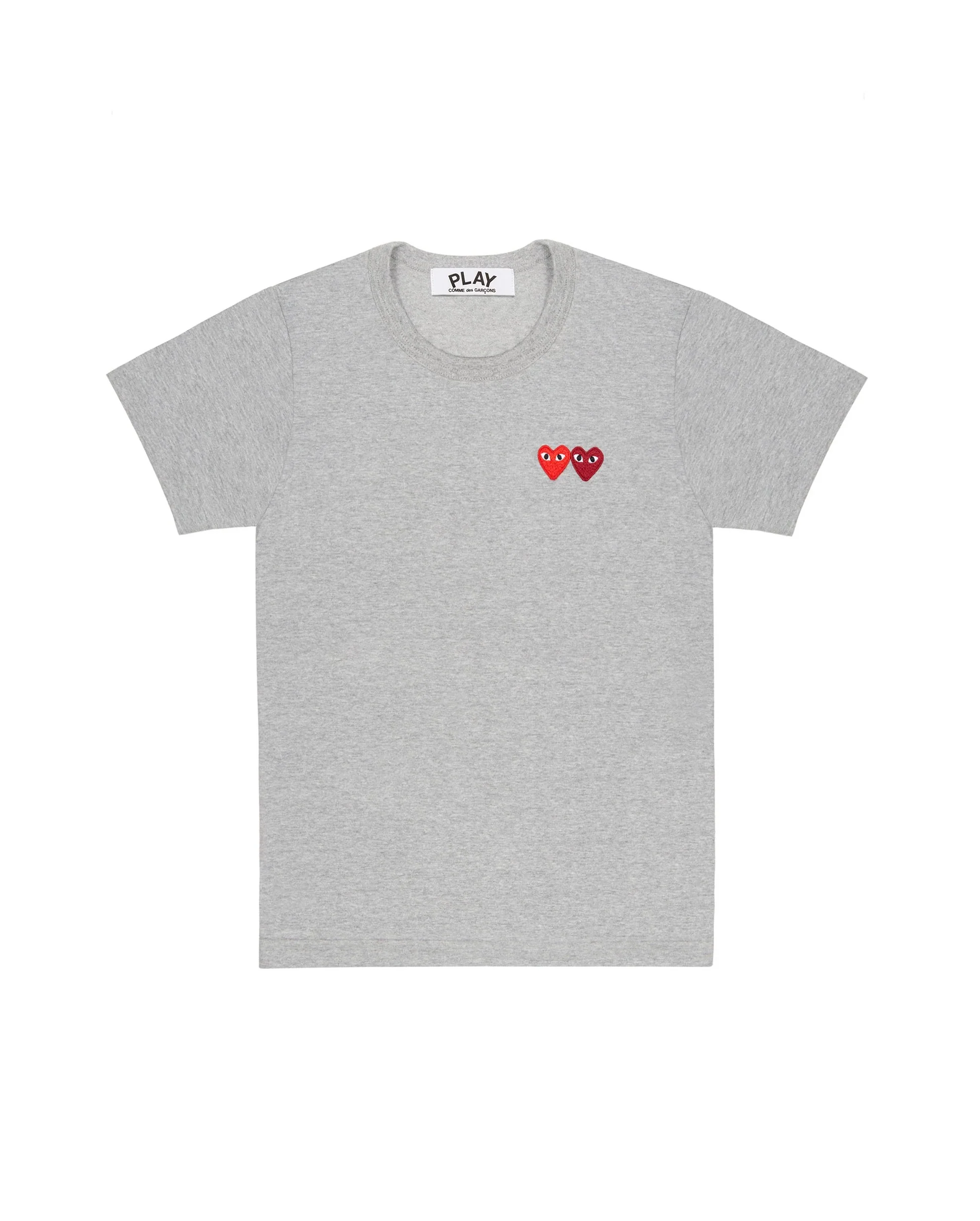 T226 UNISEX DOUBLE HEART T-SHIRT / GREY