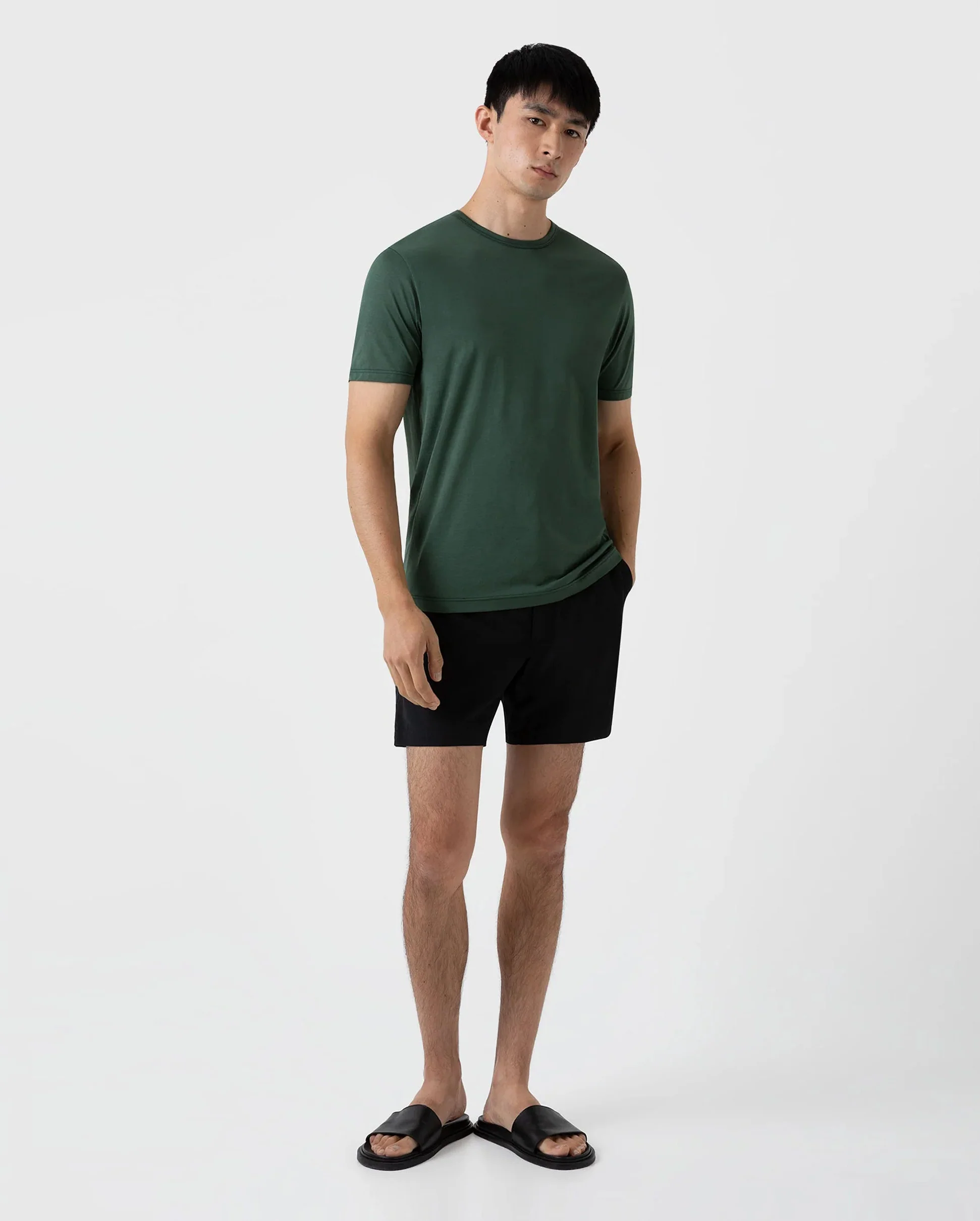 TAILORED SWIM SHORTS / BLACK - Image 2