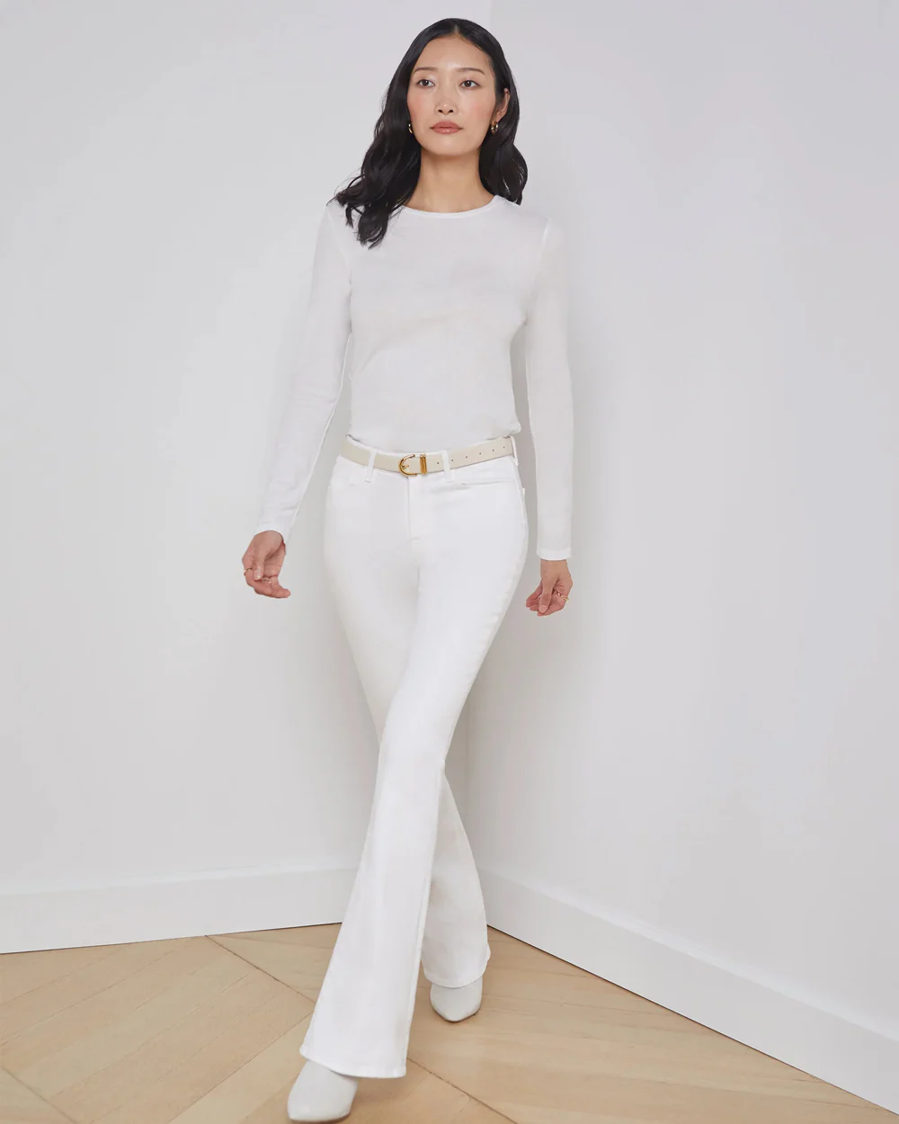 TESS LONG SLEEVE TEE / WHITE - Image 2
