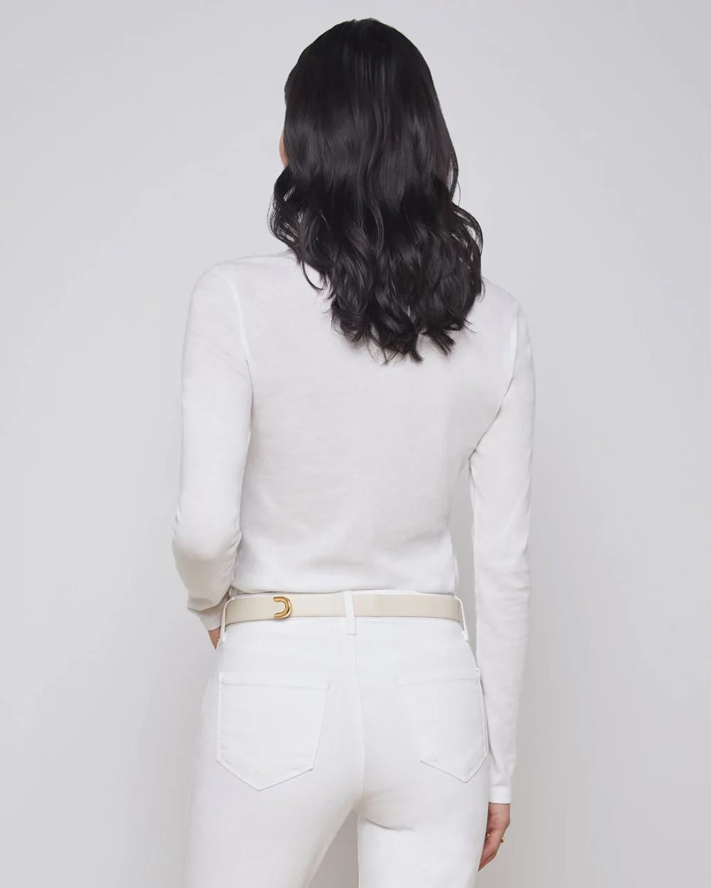 TESS LONG SLEEVE TEE / WHITE - Image 4