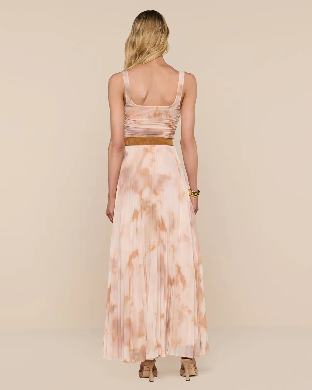TORIN PLEATED MAXI SKIRT /  MULTI TIE DYE - Image 4