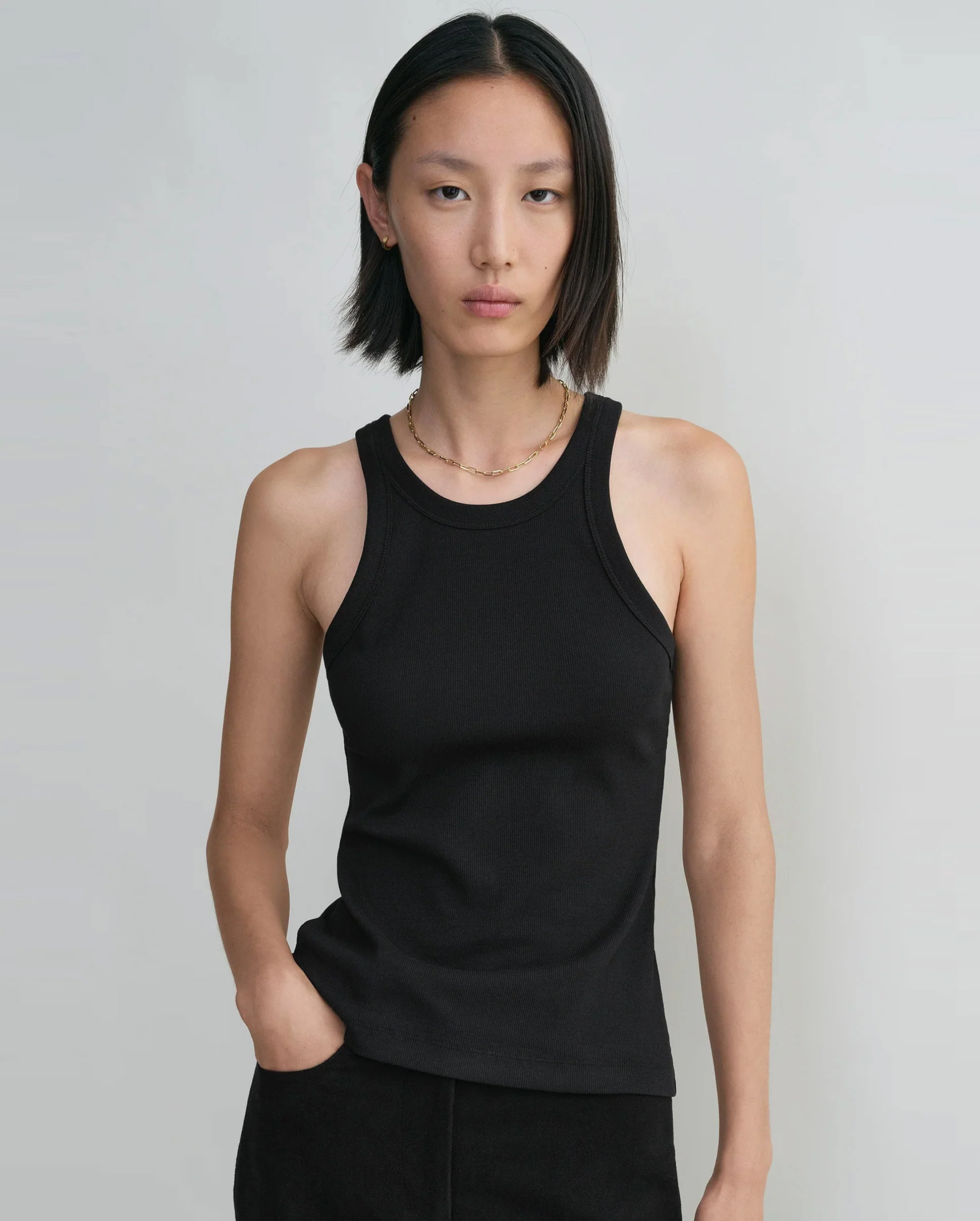 CURVED RIB TANK / BLACK - Image 5