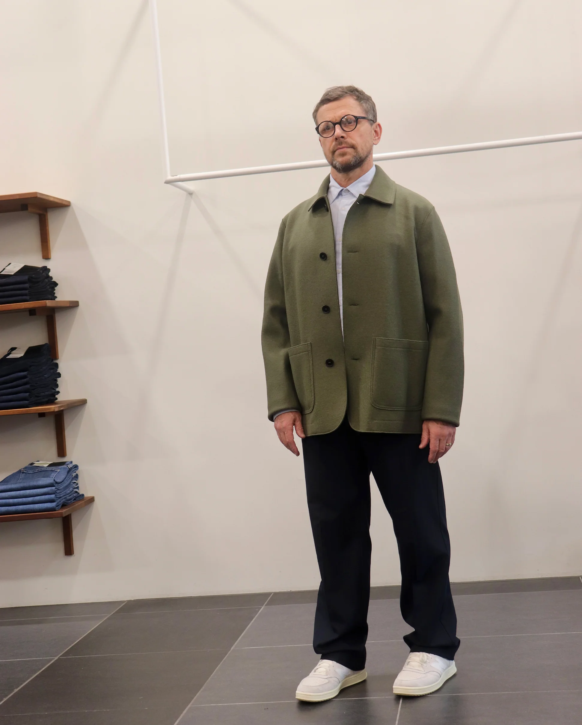 UTILITY PRESSED WOOL JACKET / HUNTING GREEN - Image 3
