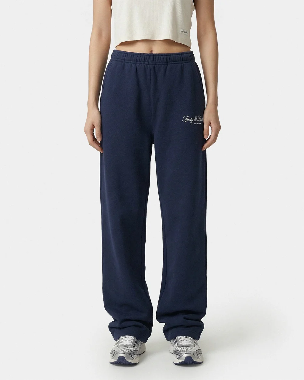 VENDOME LA EMBROIDERED WIDE SWEATPANT / DARK NAVY