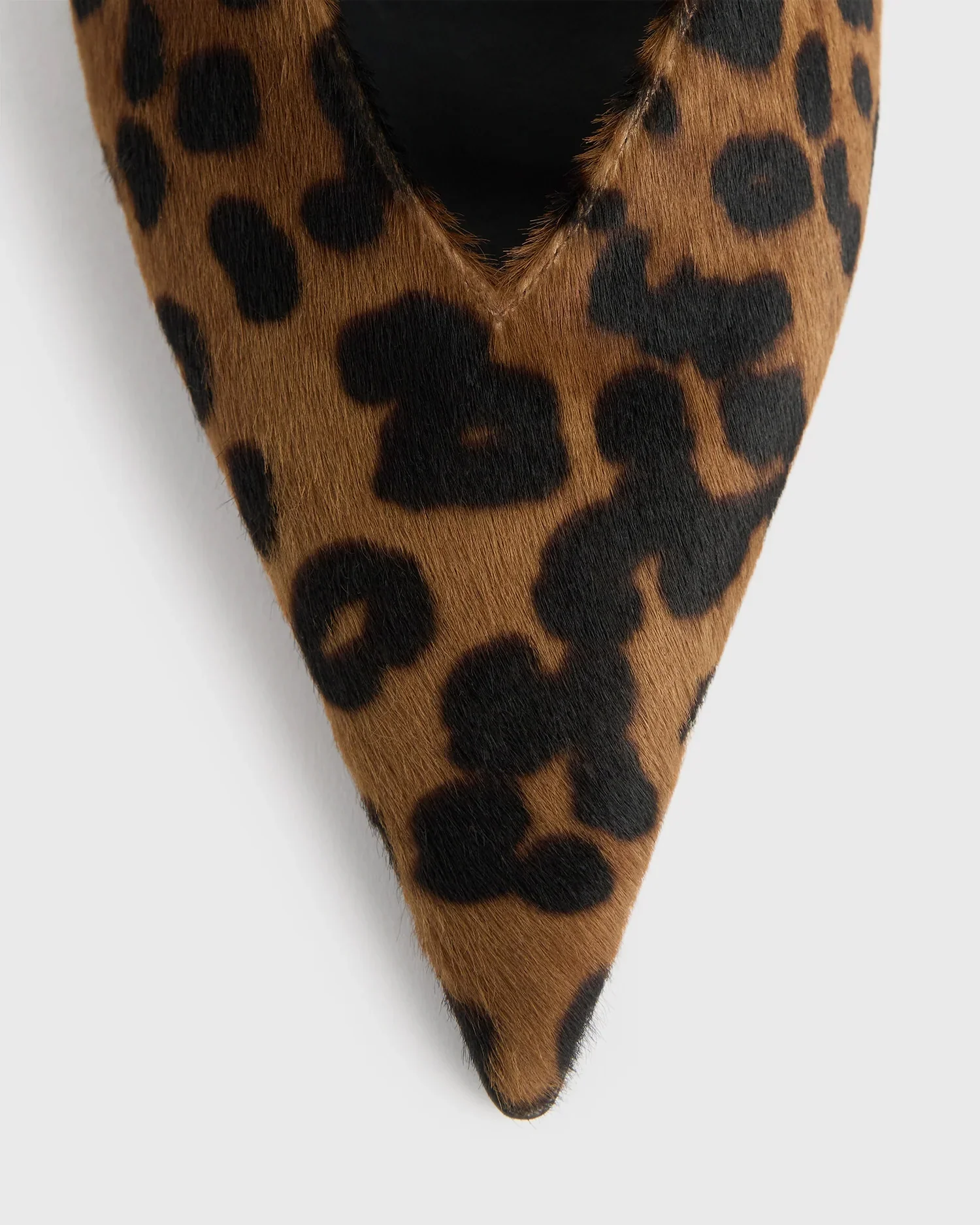 WEDGE HEEL PONY HAIR SLINGBACKS / LEOPARD - Image 6