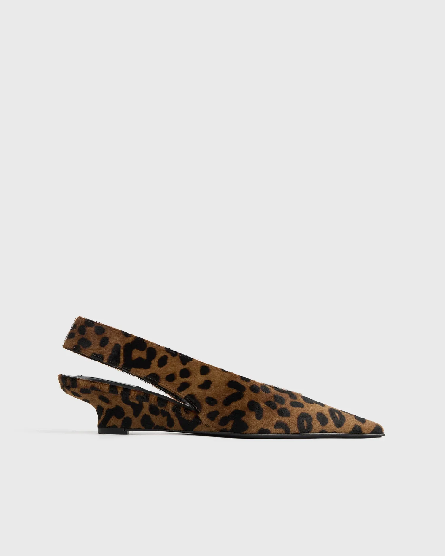 WEDGE HEEL PONY HAIR SLINGBACKS / LEOPARD - Image 8